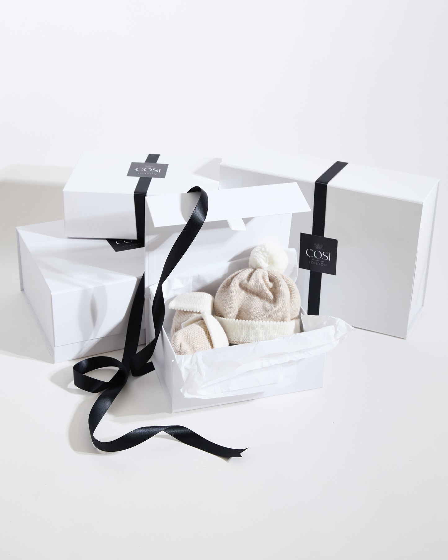 100% Merino Baby Hat & Mittens Set - Grey